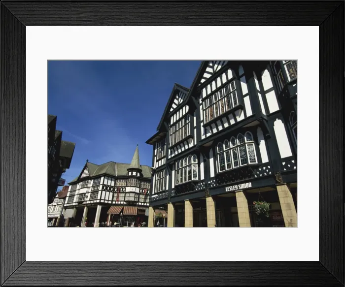 Framed Print : Tudor fronted buildings, Knifesmithgate, Chesterfield, Derbyshire, England Framed Print : Tudor fronted buildings, Knifesmithgate, Chesterfield, Derbyshire, England