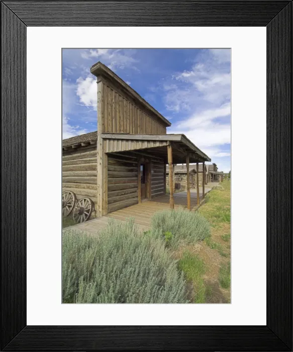 Framed Print : Original storefront or saloon relocated to the wild west town of Cody, Montana Framed Print : Original storefront or saloon relocated to the wild west town of Cody, Montana
