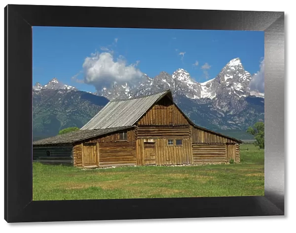 The Moulton Barn on Mormon Row with the Grand Tetons range in background