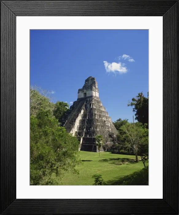 Framed Print : Temple II looking across Great Plaza, Tikal, UNESCO World Heritage Site Framed Print : Temple II looking across Great Plaza, Tikal, UNESCO World Heritage Site