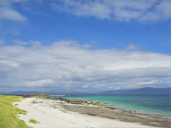 Traigh Bhan beach and Sound of Iona, Isle of Iona, Inner Hebrides, Scotland