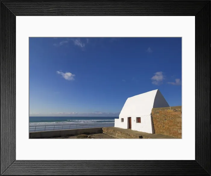 Framed Print : Le Don Hilton or St. Peters Guardhouse, St. Ouens Bay, Jersey, Channel Islands Framed Print : Le Don Hilton or St. Peters Guardhouse, St. Ouens Bay, Jersey, Channel Islands