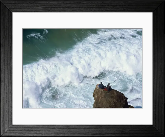 Framed Print : Fishermen on rocks, Tonal Beach, Sagres, Algarve, Portugal, Europe Framed Print : Fishermen on rocks, Tonal Beach, Sagres, Algarve, Portugal, Europe