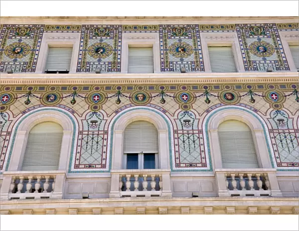 Mosaic, Piazza dell Unita d Italia, Trieste, Friuli-Venezia Giulia, Italy, Europe