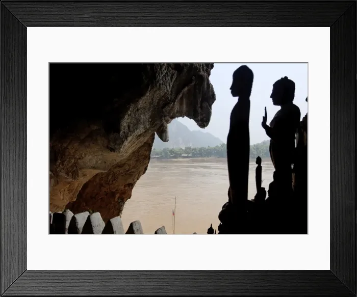 Framed Print : The Pak Ou caves, a well known Buddhist site and place of pilgrimage, 25km from Luang Prabang Framed Print : The Pak Ou caves, a well known Buddhist site and place of pilgrimage, 25km from Luang Prabang