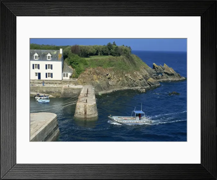 Framed Print : Lay harbour, Ile de Groix, Brittany, France, Europe Framed Print : Lay harbour, Ile de Groix, Brittany, France, Europe