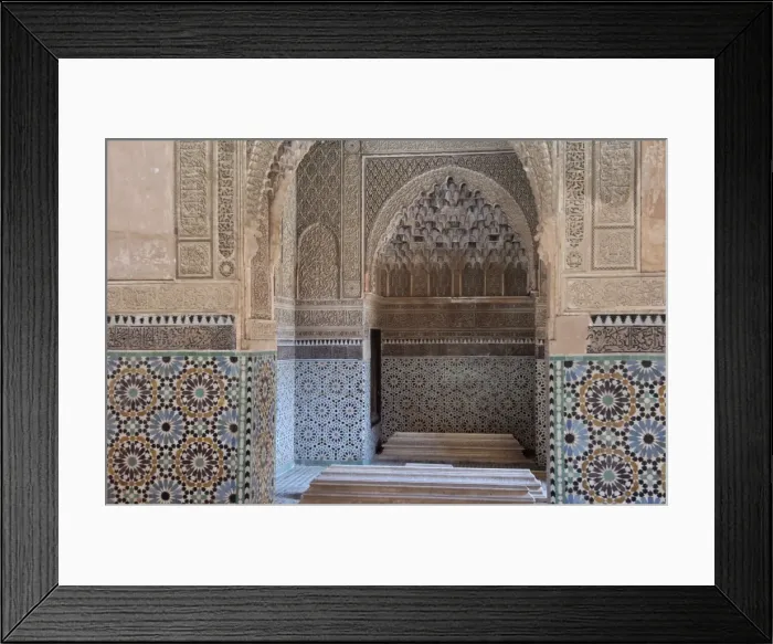Framed Print : The Saadian tombs in the Kasbah district, dating back to the time of the Sultan Ahmed Al Mansour Framed Print : The Saadian tombs in the Kasbah district, dating back to the time of the Sultan Ahmed Al Mansour