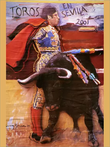 Matador poster taken in 2001, Seville, Andalucia, Spain, Europe