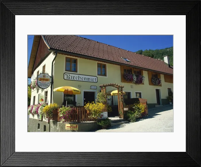 Framed Print : Restaurant, Boden Valley, Carinthia, Austria, Europe Framed Print : Restaurant, Boden Valley, Carinthia, Austria, Europe