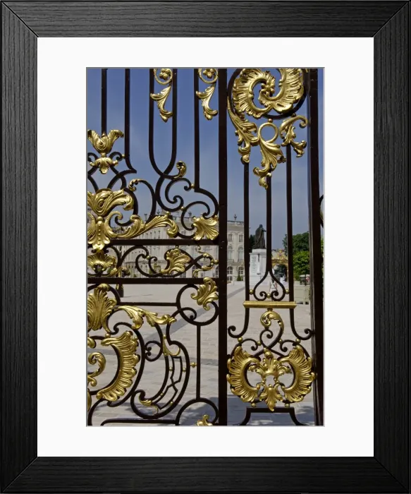 Framed Print : Detail of ironwork, Place Stanislas, formerly Place Royale, built by Stanislas Leszczynski Framed Print : Detail of ironwork, Place Stanislas, formerly Place Royale, built by Stanislas Leszczynski