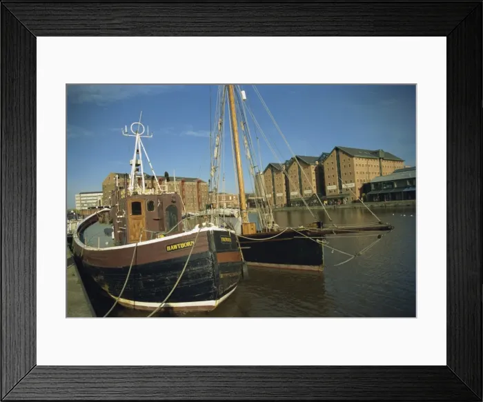 Framed Print : Boats in docks, Gloucester, Gloucestershire, England, United Kingdom, Europe Framed Print : Boats in docks, Gloucester, Gloucestershire, England, United Kingdom, Europe