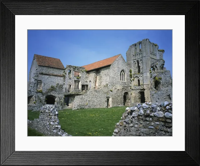 Framed Print : Priors chapel and tower from cloister, Castle Acre Priory, Norfolk, England Framed Print : Priors chapel and tower from cloister, Castle Acre Priory, Norfolk, England