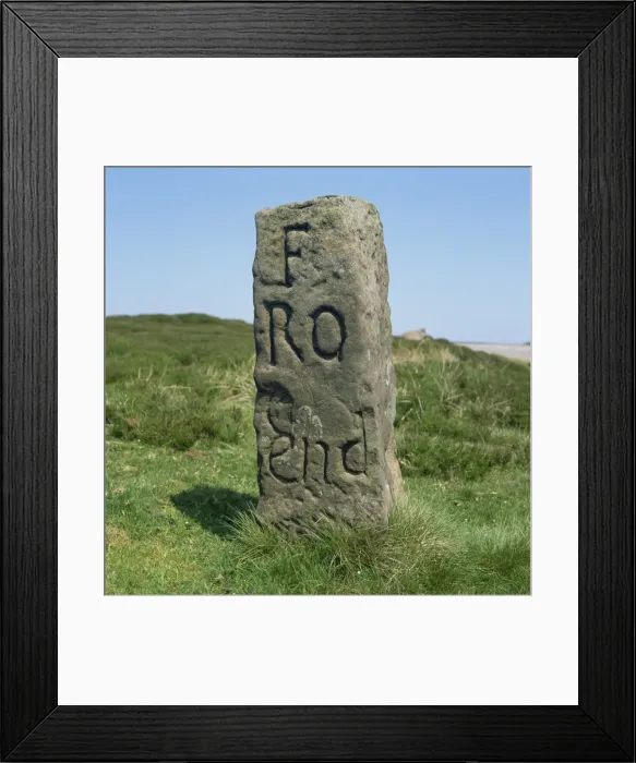 Framed Print : Boundary stone, Hutton-le-Hole, North Yorkshire, England, United Kingdom, Europe Framed Print : Boundary stone, Hutton-le-Hole, North Yorkshire, England, United Kingdom, Europe