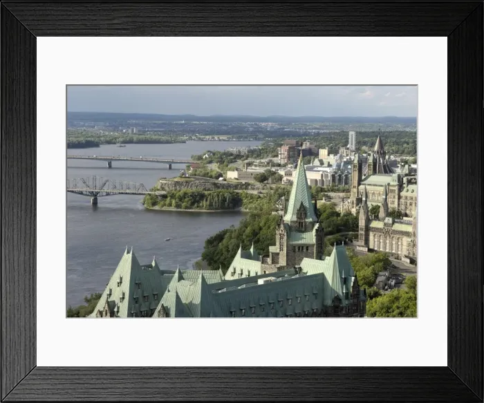 Framed Print : Overview of Parliament Hill from Merlot Rooftop Grill, Ottawa, Ontario Framed Print : Overview of Parliament Hill from Merlot Rooftop Grill, Ottawa, Ontario