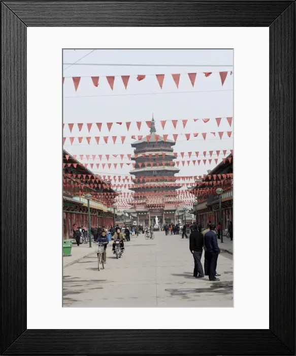 Framed Print : Liao Dynasty Avenue, Yingxian County, south of Datong, China, Asia