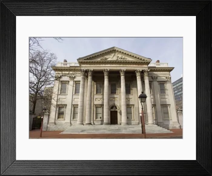 Framed Print : First Bank of the United States, Philadelphia, Pennsylvania, United States of America Framed Print : First Bank of the United States, Philadelphia, Pennsylvania, United States of America