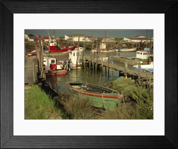 Framed Print : Oyster boats at Epoids, Vendee, Western Loire, France, Europe Framed Print : Oyster boats at Epoids, Vendee, Western Loire, France, Europe
