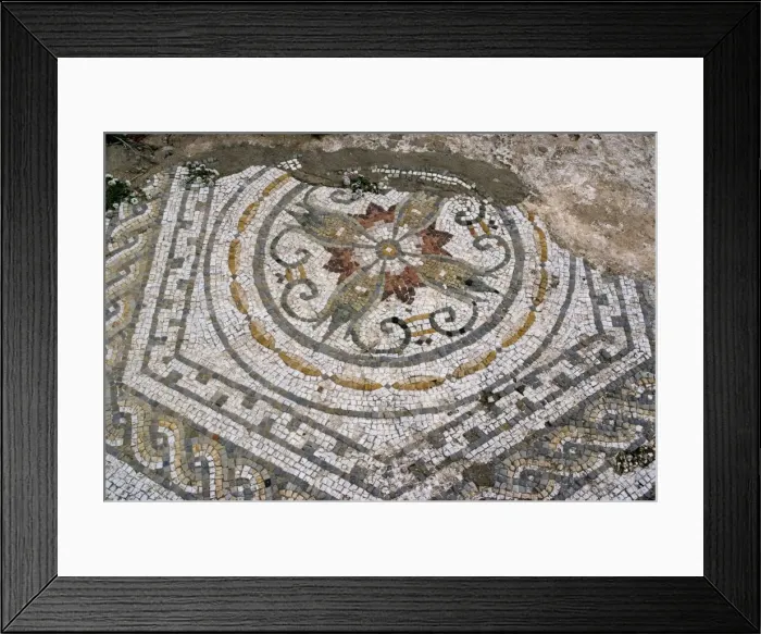 Framed Print : Mosaic from Roman site of Cherchell, buried under the new city, Cherchell Framed Print : Mosaic from Roman site of Cherchell, buried under the new city, Cherchell