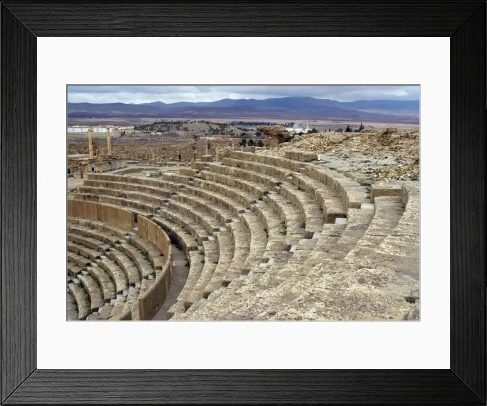 Framed Print : Theatre, Roman site of Timgad, UNESCO World Heritage Site, Algeria, North Africa, Africa Framed Print : Theatre, Roman site of Timgad, UNESCO World Heritage Site, Algeria, North Africa, Africa