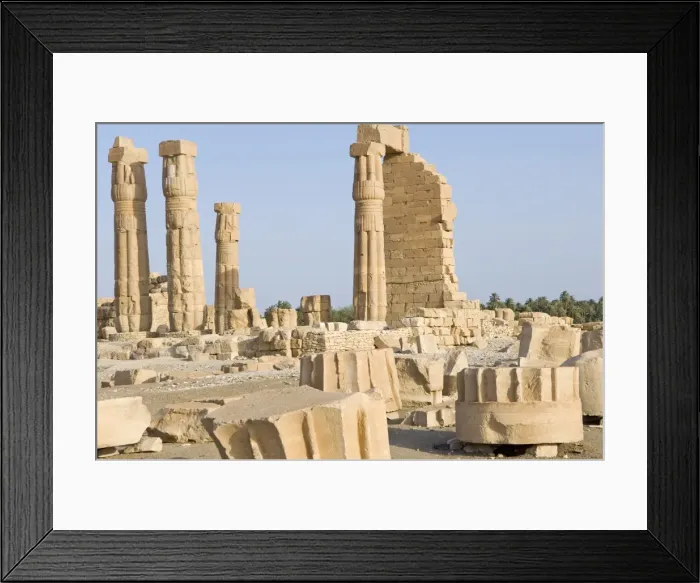 Framed Print : The temple of Soleb built during the reign of Amenophis III, Soleb, Nubia, Sudan, Africa