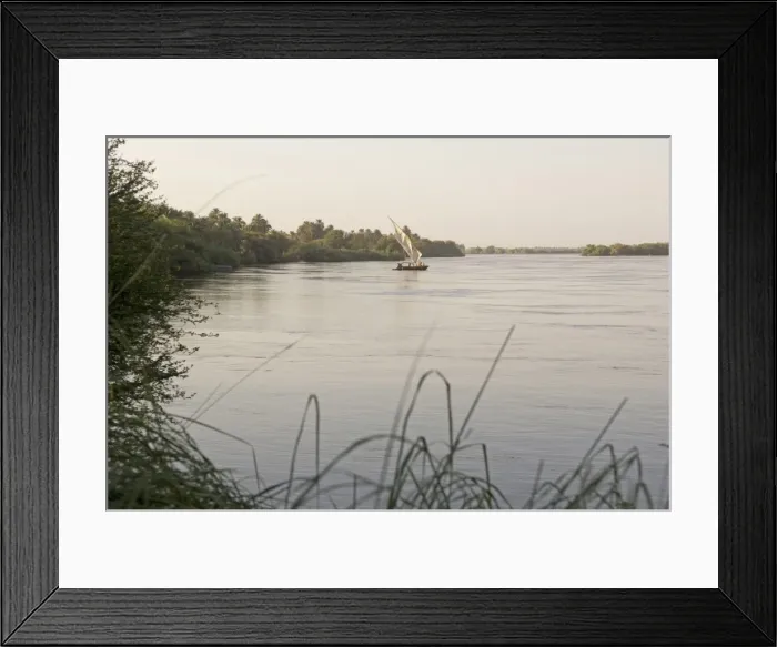 Framed Print : Banks of Nile River at Kerma, Nubian village, Sudan, Africa Framed Print : Banks of Nile River at Kerma, Nubian village, Sudan, Africa