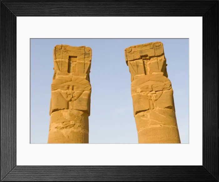 Framed Print : The standing columns of the temple of the goddess Mut at Jebel Barkal, UNESCO World Heritage Site Framed Print : The standing columns of the temple of the goddess Mut at Jebel Barkal, UNESCO World Heritage Site