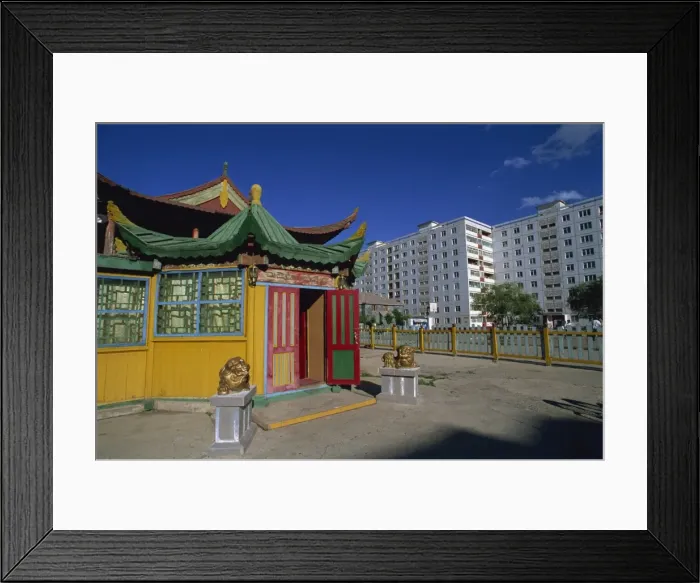 Framed Print : Restaurant style pagoda, city centre, Ulan Bator, Tov, Mongolia, Central Asia, Asia Framed Print : Restaurant style pagoda, city centre, Ulan Bator, Tov, Mongolia, Central Asia, Asia
