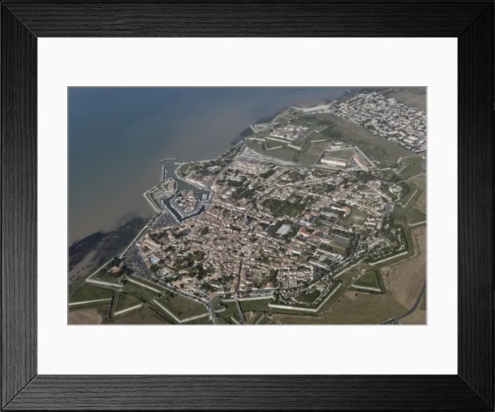 Framed Print : Aerial view of Vaubans fortification, dating from the 17th century