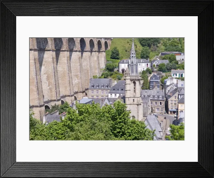 Framed Print : Town of Morlaix and its viaduct, North Finistere, Brittany, France, Europe Framed Print : Town of Morlaix and its viaduct, North Finistere, Brittany, France, Europe
