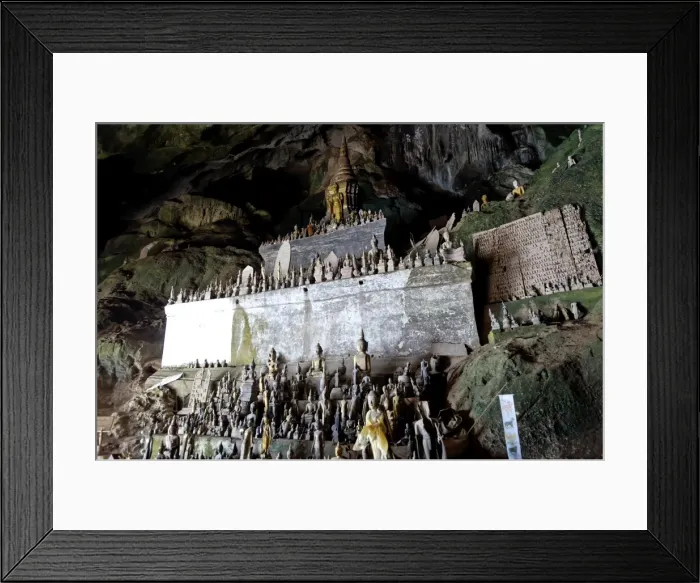 Framed Print : The Pak Ou caves, a well known Buddhist site and place of pilgrimage, 25km from Luang Prabang Framed Print : The Pak Ou caves, a well known Buddhist site and place of pilgrimage, 25km from Luang Prabang