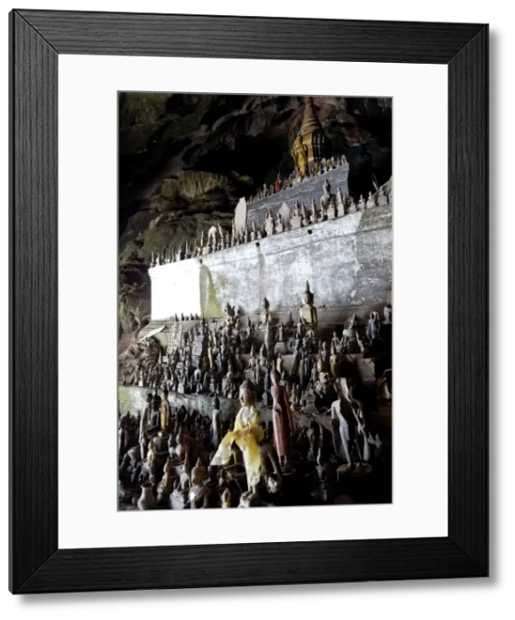 Framed Print : The Pak Ou caves, a well known Buddhist site and place of pilgrimage, 25km from Luang Prabang Framed Print : The Pak Ou caves, a well known Buddhist site and place of pilgrimage, 25km from Luang Prabang