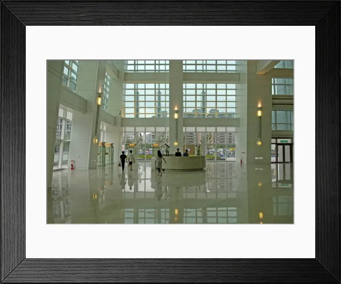 Framed Print : Hall of Tower 101, one of the highest building in the world, Taipei, Taiwan