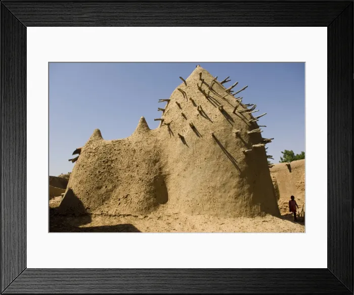 Framed Print : The two hundred year old mosque of Ba Sounou Sacko, Sekoro (Old Segou)