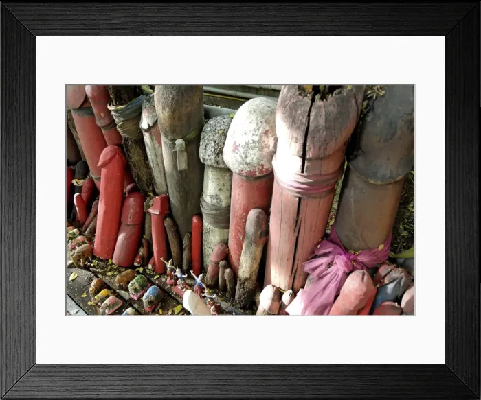 Framed Print : Formerly built to re-house the spirit from the ficus tree, donations of phallic symbols have resulted in the shrine being dedicated to fertility, Chao Mae Tuptim (Shrine of the Goddess Tuptim), Bangkok, Thailand, Southeast Framed Print : Formerly built to re-house the spirit from the ficus tree, donations of phallic symbols have resulted in the shrine being dedicated to fertility, Chao Mae Tuptim (Shrine of the Goddess Tuptim), Bangkok, Thailand, Southeast