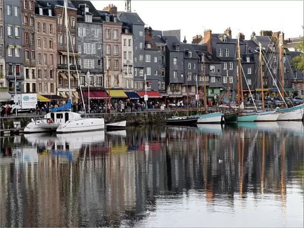 Honfleur Harbour, Calvados province, Normandy, France, Europe