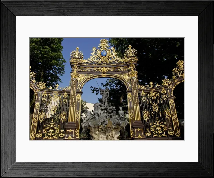 Framed Print : Neptunes fountain by Barthelemy Guibal, Place Stanislas, formerly Place Royale Framed Print : Neptunes fountain by Barthelemy Guibal, Place Stanislas, formerly Place Royale
