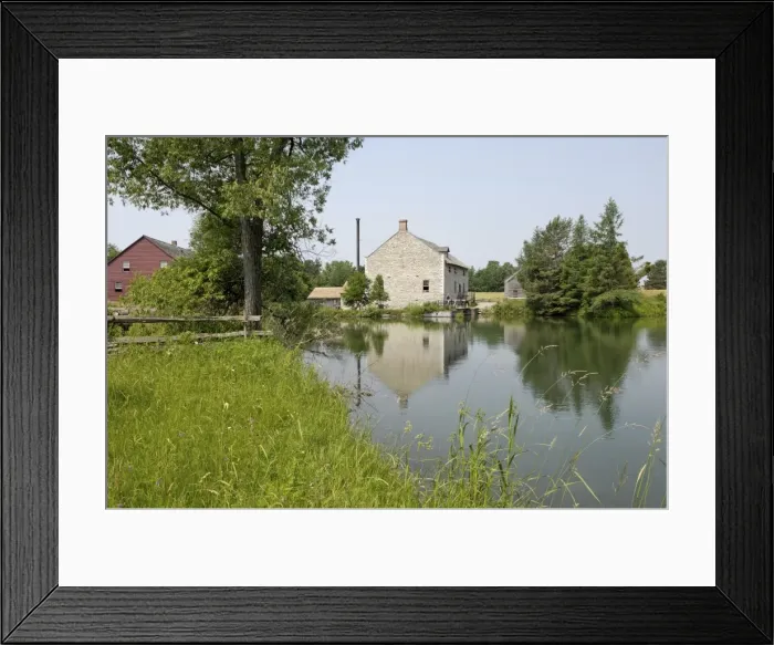 Framed Print : Mill pond, Upper Canada Village dating from the 1860s, Heritage Park, Morrisburg Framed Print : Mill pond, Upper Canada Village dating from the 1860s, Heritage Park, Morrisburg