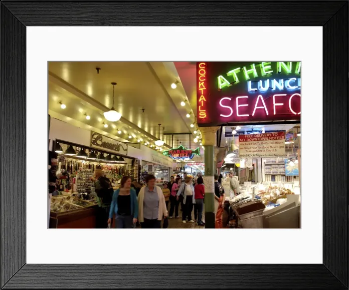 Framed Print : Pike Market, Seattle, Washington State, United States of America, North America Framed Print : Pike Market, Seattle, Washington State, United States of America, North America