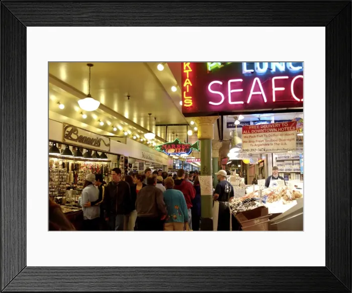 Framed Print : Pike Market, Seattle, Washington State, United States of America, North America Framed Print : Pike Market, Seattle, Washington State, United States of America, North America