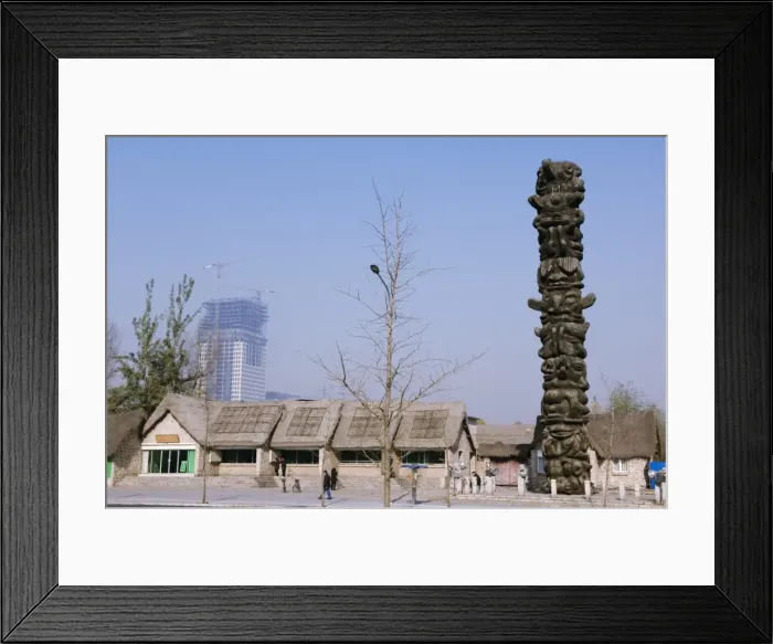 Framed Print : A totem pole at the cultural village in the Olympic Park area, Beijing, China, Asia Framed Print : A totem pole at the cultural village in the Olympic Park area, Beijing, China, Asia