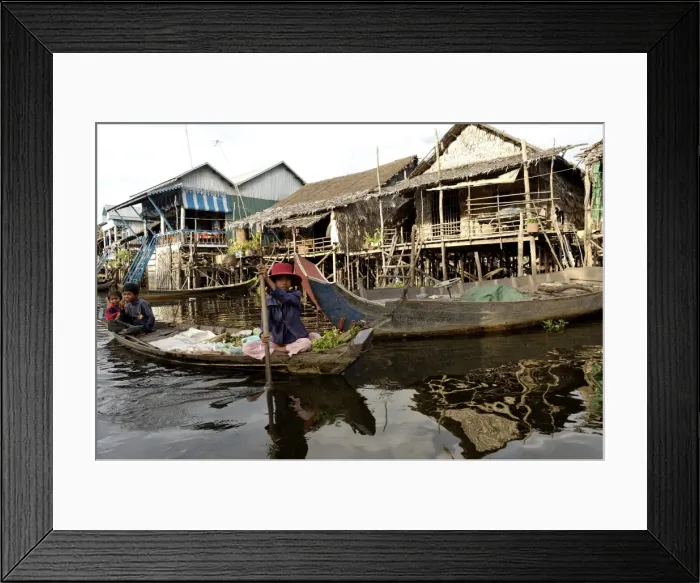 Framed Print : Kampong Phluk, a cluster of three villages of stilt houses on the floodplain of the Tonle Sap Lake Framed Print : Kampong Phluk, a cluster of three villages of stilt houses on the floodplain of the Tonle Sap Lake