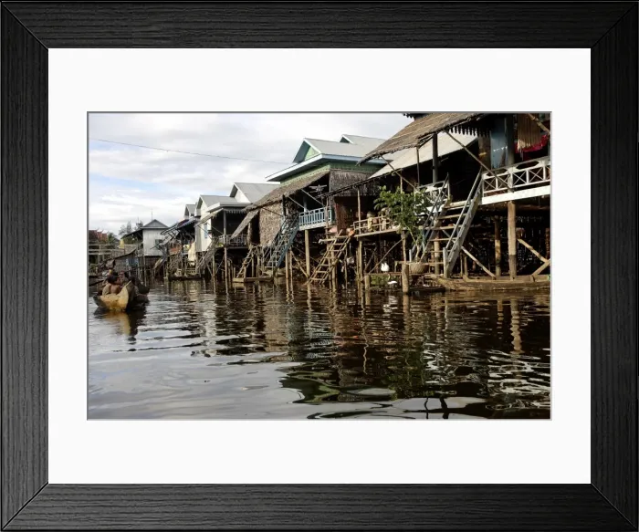 Framed Print : Kampong Phluk, a cluster of three villages of stilt houses on the floodplain of the Tonle Sap Lake Framed Print : Kampong Phluk, a cluster of three villages of stilt houses on the floodplain of the Tonle Sap Lake
