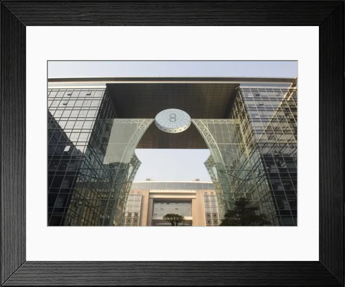 Framed Print : Modern architecture of CCB China Central Bank, Beijing, China, Asia Framed Print : Modern architecture of CCB China Central Bank, Beijing, China, Asia
