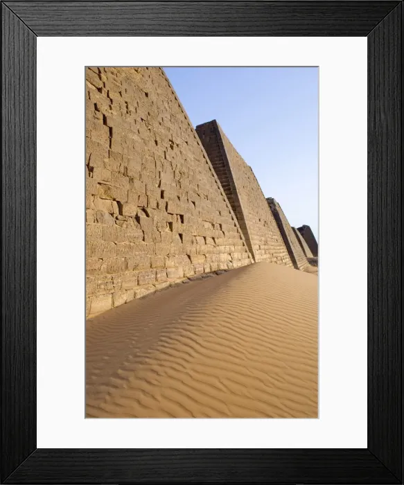 Framed Print : Pyramids of Meroe, Sudan, Africa Framed Print : Pyramids of Meroe, Sudan, Africa