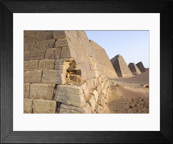Framed Print : Pyramids of Meroe, Sudan, Africa Framed Print : Pyramids of Meroe, Sudan, Africa