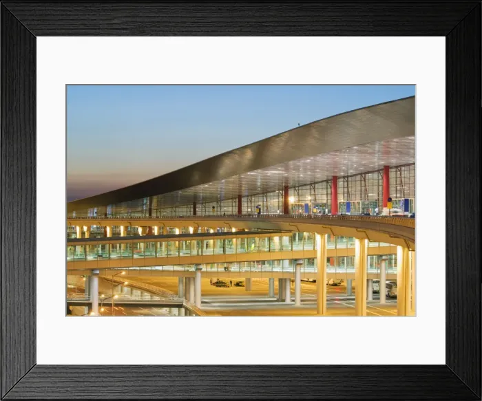 Framed Print : Beijing Capital Airport, part of new Terminal 3 building opened February 2008 Framed Print : Beijing Capital Airport, part of new Terminal 3 building opened February 2008
