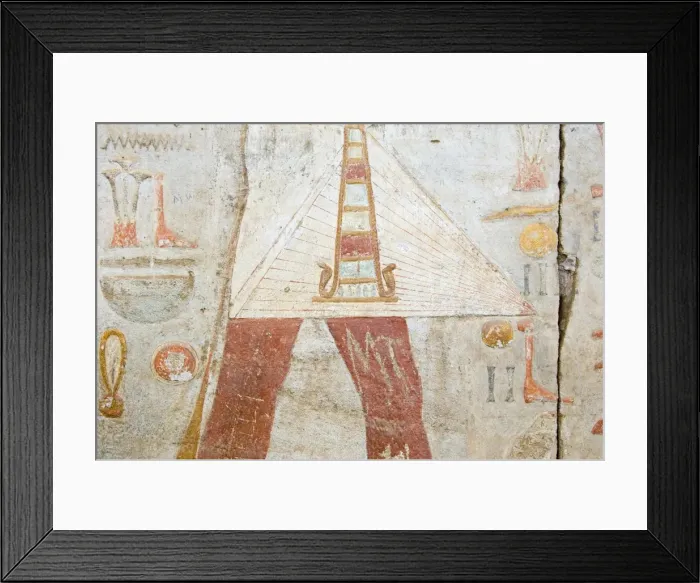 Framed Print : Detail of wall painting from Egyptian temple salvaged from Nubian land flooded by Lake Nasser Framed Print : Detail of wall painting from Egyptian temple salvaged from Nubian land flooded by Lake Nasser