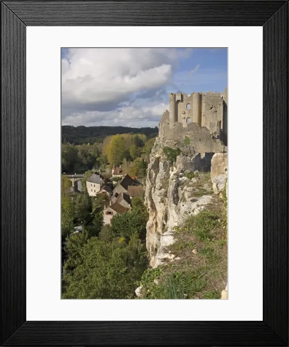 Framed Print : The medieval castle built between the 11th and 15th centuries, Angles sur l Anglin Framed Print : The medieval castle built between the 11th and 15th centuries, Angles sur l Anglin