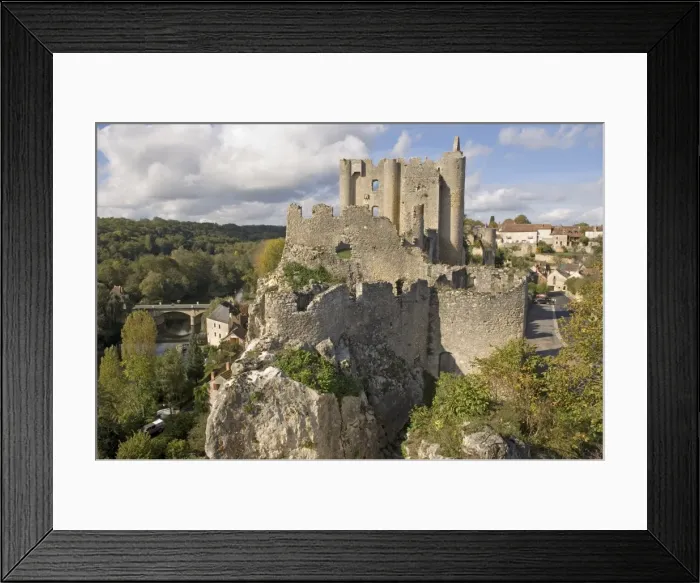 Framed Print : The medieval castle built between the 11th and 15th centuries, Angles sur l Anglin Framed Print : The medieval castle built between the 11th and 15th centuries, Angles sur l Anglin