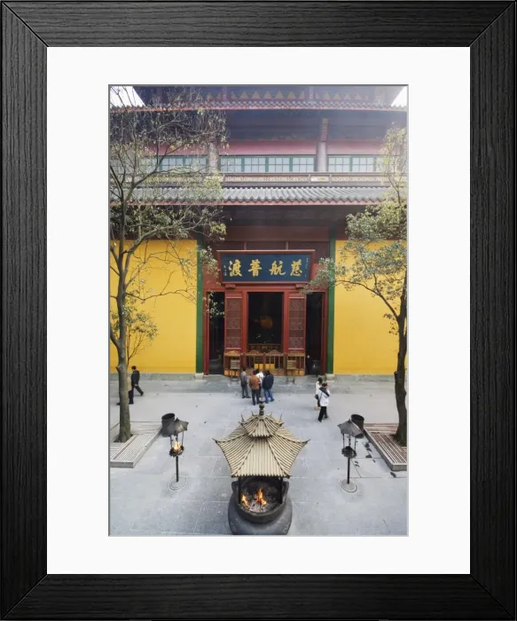 Framed Print : People visiting Lingyin Temple built in AD 326 in Lingyin Temple Forest Park Framed Print : People visiting Lingyin Temple built in AD 326 in Lingyin Temple Forest Park